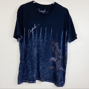 Crank | Rhinestone Eagle Graphic Tee Sz L